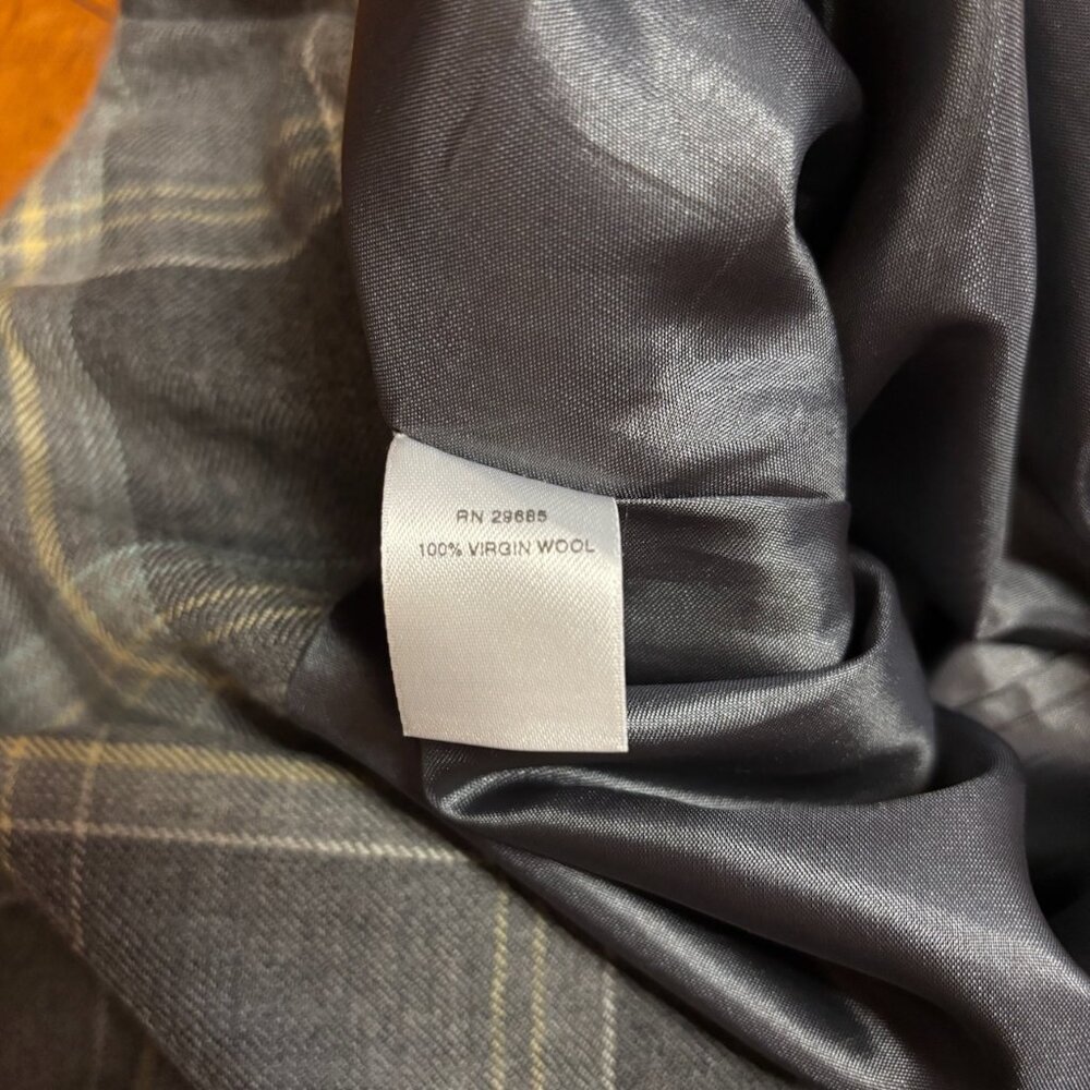 Pendleton Gray Plaid A-Line Skirt with Waist Tie - Picture 10 of 12